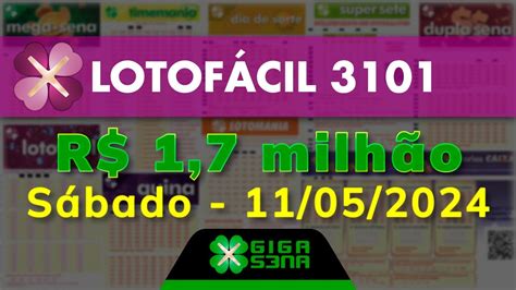 resultado lotofácil 3101 giga sena - lotofacil resultado